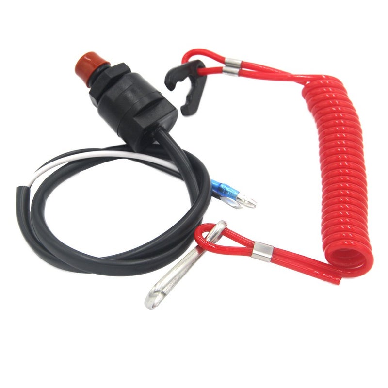 ZOOKOTO Universal Boat Outboard Engine Motor Lanyard Kill Urgent Stop Switch & Safety Tether Lanyard for Yamaha/Tohatsu/Honda Outboard Motors ATV Boat Bike - Image 1
